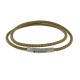Bracelet Femme Double Tour Cuir Tréssé Rond pour Poignet de 18cm