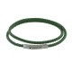 Bracelet Femme Double Tour Cuir Tréssé Rond pour Poignet de 18cm