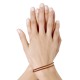 Bracelet Femme Double Tour Cuir Tréssé Rond pour Poignet de 18cm