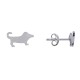 Boucles d'Oreilles Argent Clous Chien