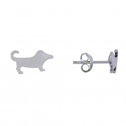 Boucles d'Oreilles Argent Clous Chien