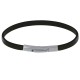 Bracelet Homme Cuir Simple Fermoir Acier Inoxydable - 19cm