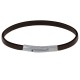 Bracelet Homme Cuir Simple Fermoir Acier Inoxydable - 19cm