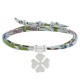 Bracelet Double Tour Lien Liberty et Trèfle Argent - Classics