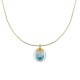 PHOTO A VE Collier Laiton Bulle et Billes Pâte de Verre Cristal