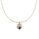 PHOTO A VE Collier Laiton Bulle et Billes Pâte de Verre Cristal