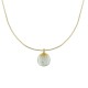 PHOTO A VE Collier Laiton Bulle et Billes Pâte de Verre Cristal