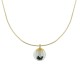 PHOTO A VE Collier Laiton Bulle et Billes Pâte de Verre Cristal