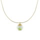 PHOTO A VE Collier Laiton Bulle et Billes Pâte de Verre Cristal