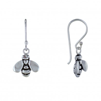 Boucles d'Oreilles Argent Abeille