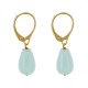 Boucles d'Oreilles Dormeuse Plaqué Or Goutte d'Amazonite