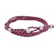 Bracelet Homme Métal Argenté Cubes Fermoir Bouton et Lien en Paracorde