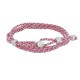 Bracelet Homme Métal Argenté Cubes Fermoir Bouton et Lien en Paracorde