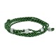 Bracelet Homme Métal Argenté Cubes Fermoir Bouton et Lien en Paracorde