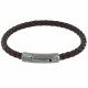 Bracelet Homme Cuir Tréssé Rond 19cm
