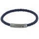 Bracelet Homme Cuir Tréssé Rond 19cm
