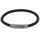 Bracelet Homme Cuir Tréssé Rond 19cm