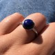Bague Argent Demi Sphère de Lapis Lazuli