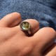 Bague Argent Rond Dentelé de Labradorite