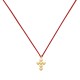 Collier Lien Plaqué Or Petite Croix de Billes