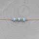 Bracelet Gold Filled Trois Petits Cubes de Larimar
