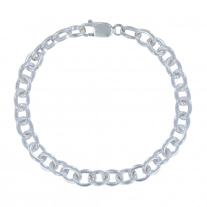 Bracelet Argent Gourmette Moyen Maillons