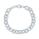 Bracelet Argent Gourmette Mailles Rondes et Ovales
