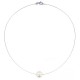 Collier Argent Perle des Poulettes Solitaire 11 mm - Classics