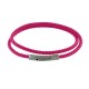 Bracelet Femme Double Tour Cuir Tréssé Rond pour Poignet de 18cm