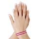 Bracelet Femme Double Tour Cuir Tréssé Rond pour Poignet de 18cm