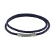 Bracelet Femme Double Tour Cuir Tréssé Rond pour Poignet de 18cm