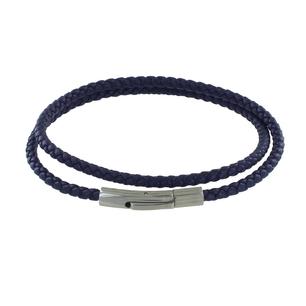 Bracciale in cuoio intrecciato