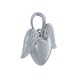 Pendentif Argent Coeur et Ailes d'Ange