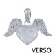 Pendentif Argent Coeur et Ailes d'Ange