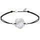 Bracelet Lien Fleur de Nacre Ivoire et Perles d'Argent - Classics