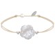 Bracelet Lien Fleur de Nacre Ivoire et Perles d'Argent - Classics