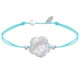 Bracelet Lien Fleur de Nacre Ivoire et Perles d'Argent - Classics