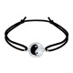 Bracelet Lien Elastique Médaille de Nacre Yin et Yang