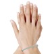 Bracelet Mixte Demi Jonc Laiton Rhodié et Galuchat Colors