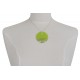 Collier et Pendentif Verre Transparences Vert Granny