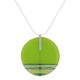 Collier et Pendentif Verre Transparences Vert Granny