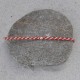 Bracelet Lien Tréssé Rond Bicolore Lurex Doré et Une Perle Or 14 Carats