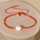 Bracelet Lien Oeil de Sainte Lucie et Petites Perles Brillantes