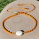 Bracelet Lien Oeil de Sainte Lucie et Petites Perles Mates
