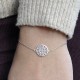 Bracelet Argent Rhodié Arabesque Ronde