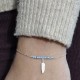  Bracelet Argent Plume et Perles Turquoise