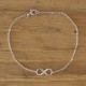 Bracelet Argent Infini et Strass - Petit Modèle