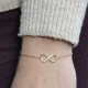 Bracelet Plaqué Or Infini et Strass