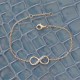 Bracelet Plaqué Or Infini et Strass