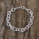 Bracelet Argent Gourmette Mailles Rondes et Ovales